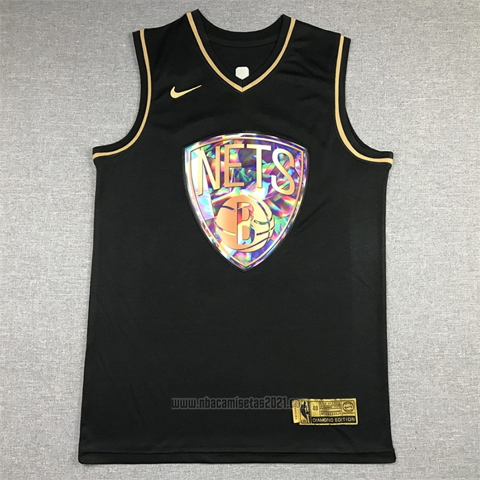 Camiseta Golden Edition Brooklyn Nets Kevin Durant #7 2021-22 Negro